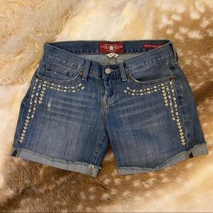LUCKY BRAND Embroidered Beachcomber Shorts 0/25